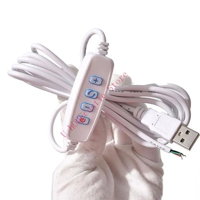 

63HF DC5V LED Light Dimmer Controllers USB Port Power Supply Cable Dimming Color Matching Extension Cable for LED Light Chip