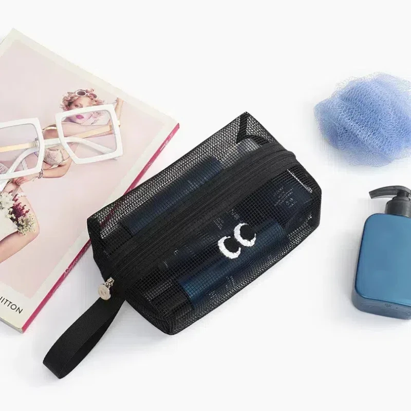 Big Eyes Mesh Makeup Bag Toiletry Snack Storage Pouch For School Office Travel Daily Cosmetic Sundries Organizer Accessory