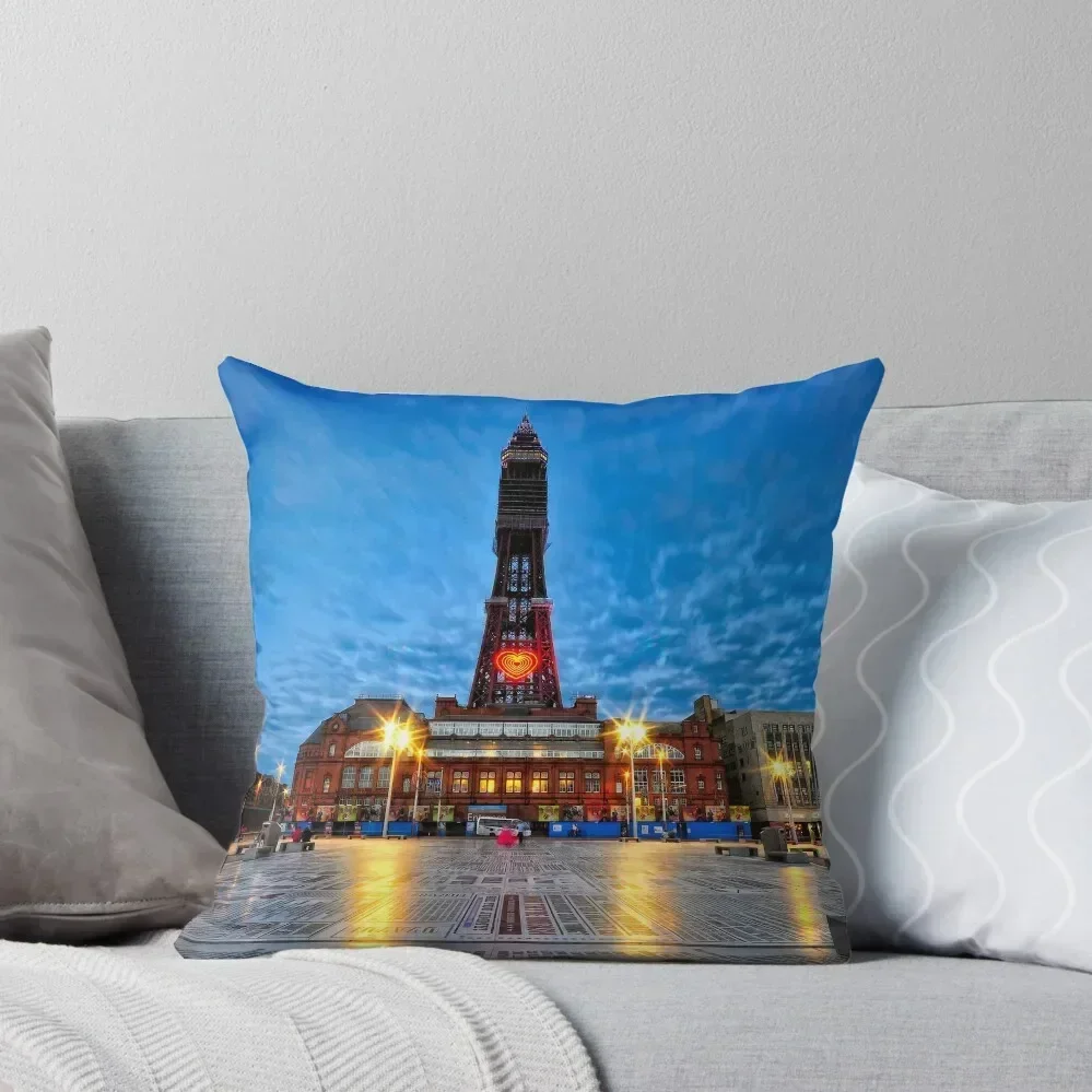 

Blackpool Tower Throw Pillow pillow pillowcase home decor items Room decorating items christmas pillow case