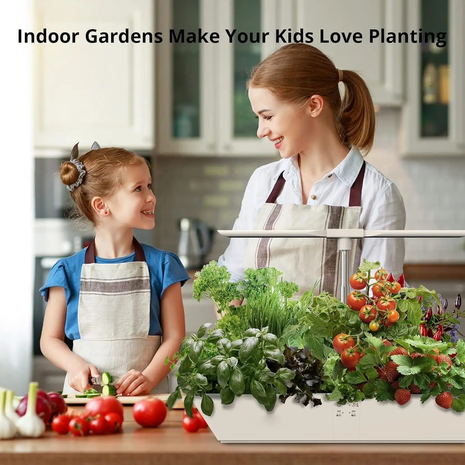 نظام زراعة مائية للحديقة الداخلية ، طقم حديقة عشبية ، ضوء نمو LED لطيف كامل ، 12 بودس ، 24 واط ، 5 ألوان