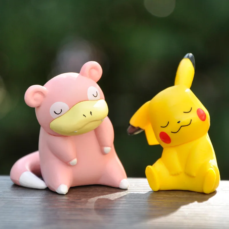 New trendy toy with crooked head, Pok é mon series blind box, cute Pikachu, Keda, duck, Geng, ghost, silly animal doll ornament