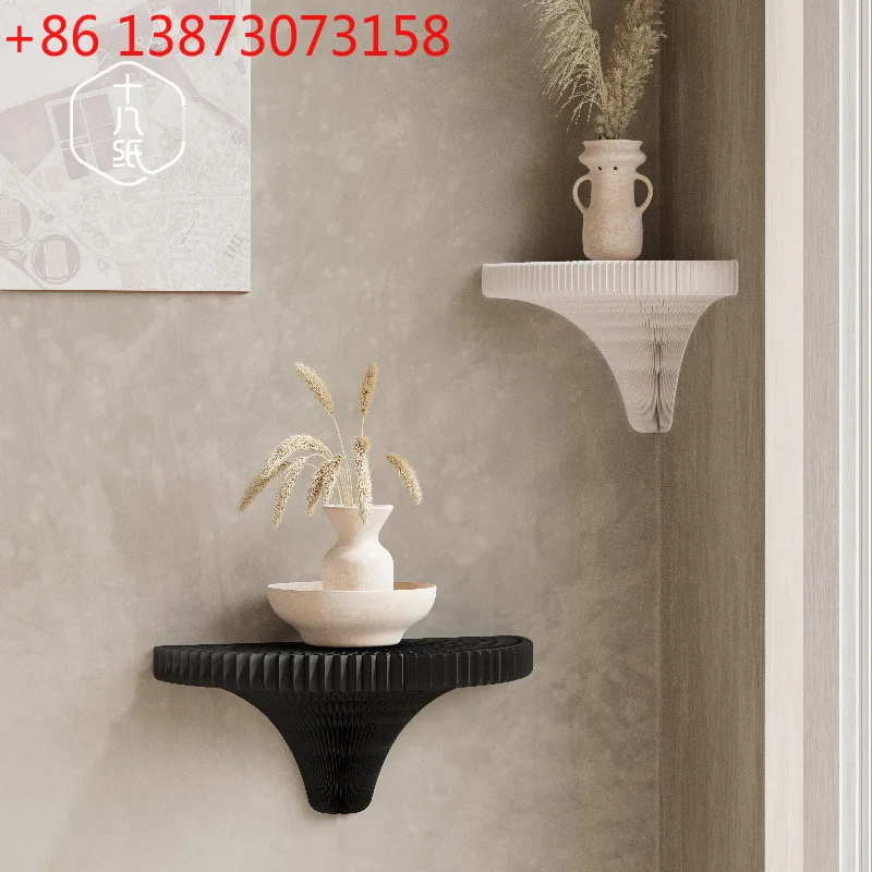 

18-бумажная настенная перегородка для хранения, настенная полка для гостиной, бесплатная штамповка, стеллаж для хранения в скандинавском стиле