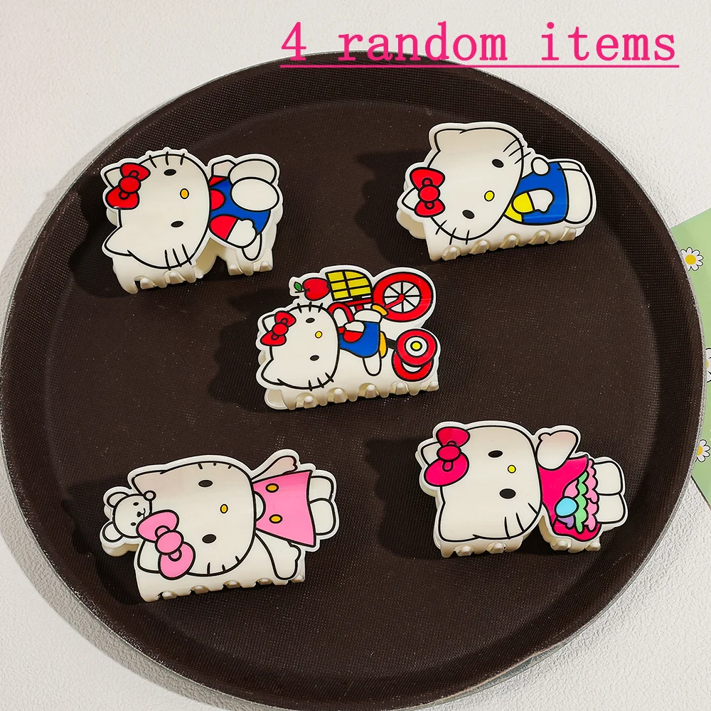 Sanrio Kitty Haarspange, dekorativer Haarschmuck, täglich, praktisch, Haarklammern, Haarfixierung, Kopfbedeckung, süßer süßer Haarschmuck