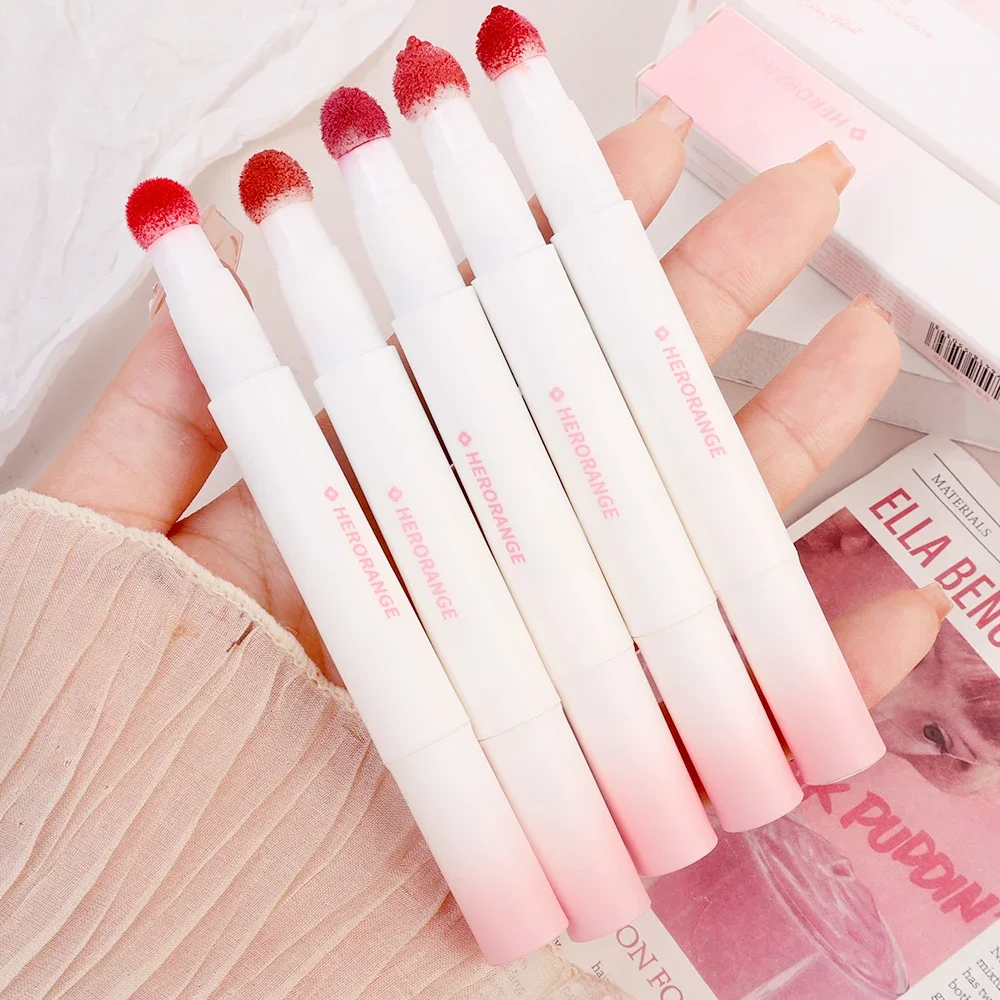 Weiche matte Schwamm lippen glasur nackt rosa Lip gloss feuchtigkeit spendend wasserdicht dauerhafte Antihaft becher Lippen tönung Pigment koreanische Kosmetik