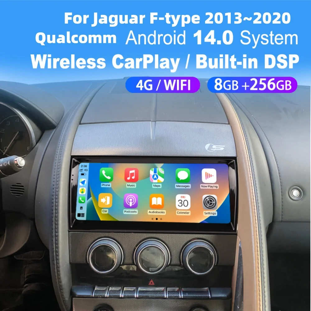 10.25 Inci 8 Core Qualcomm Android Untuk Jaguar F-type 2013~2020 Multimedia Mobil GPS Navi Radio Mobil Penerima Head Unit
