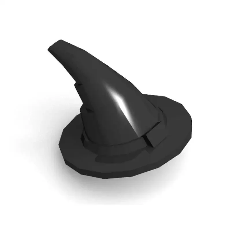 [40Pcs]【50g】 6131 Minifigure Pointed Magic Hat/Wizard Hat, Children DIY STEM Building Blocks Toy, Gifts For MOC Creators Group