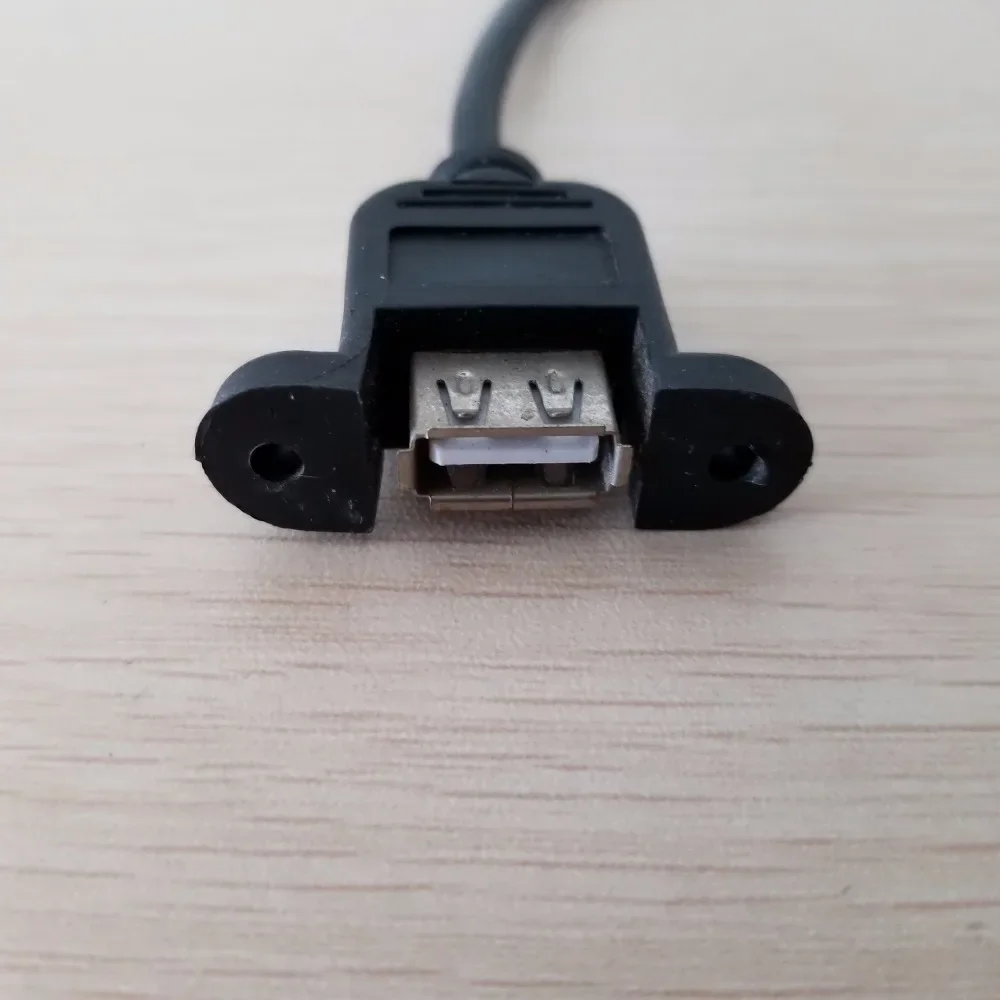 USB 2.0 Tipo A Panel Mount Feminino com Parafuso, Cabo de Extensão de Dados, Dupont 5 pinos cabeçalho, Cabo Motherboard, 2.54, 5 P, 30cm