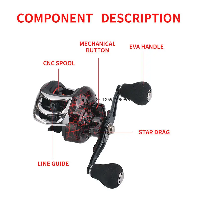 Water Drop Wheel Fishing Line Wheel 7.2:1 Horse Mouth Black Fish Long-distance Projection Micro-object Special Luya Wheel Water