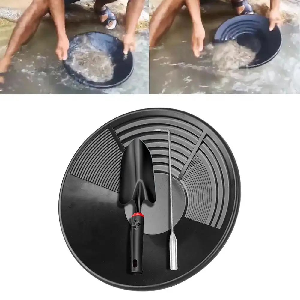 حوض مقلاة ذهبية بلاستيكي سميك للتعدين في الهواء الطلق أداة التنقيب على النهر مقاومة للتآكل معدات غسل الذهب #6