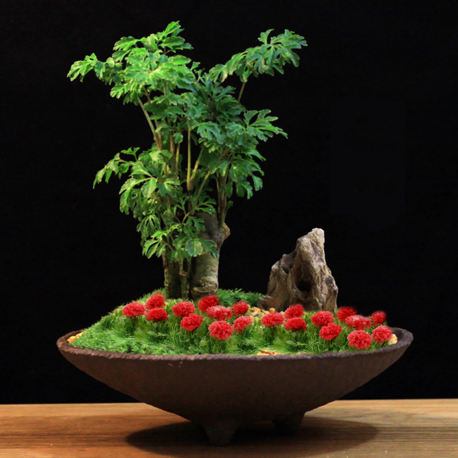 

1 Box Simulation Rose Flowers Realistic Miniature Artificial Flower Clusters For Diy Micro Landscape Sand Table Decor Fairy