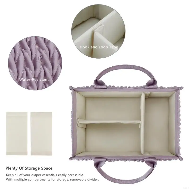 N1HB Diaper Storage Bin Portable Travel Travel Nappy สำหรับบ้านและการเดินทาง