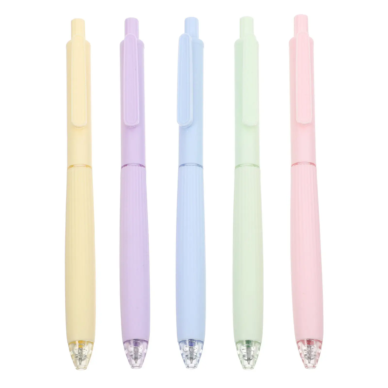

5Pcs Aesthetic Gel Pens Japanese Design 0.5mm Fine Tip Smudge Proof Smooth Writing Pens for Note Taking Journaling School