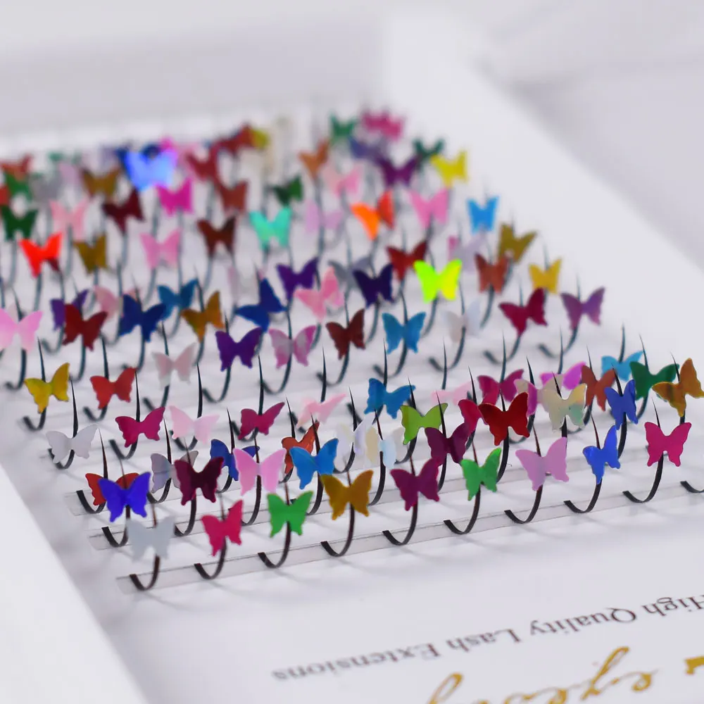 Multicolor Glitter Eyelashes 3D Mink Effect | Diamond-Embedded Party Lashes for Stage/Cosplay - Reusable Dramatic Wispy Glam