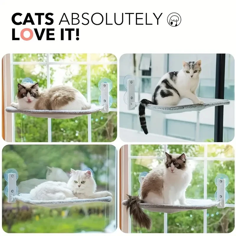 Cat Hammock Window Hammock  Hanging Bed Balcony Cat Nest Suction Cup Type Glass Pet Hammock Pet Supplies