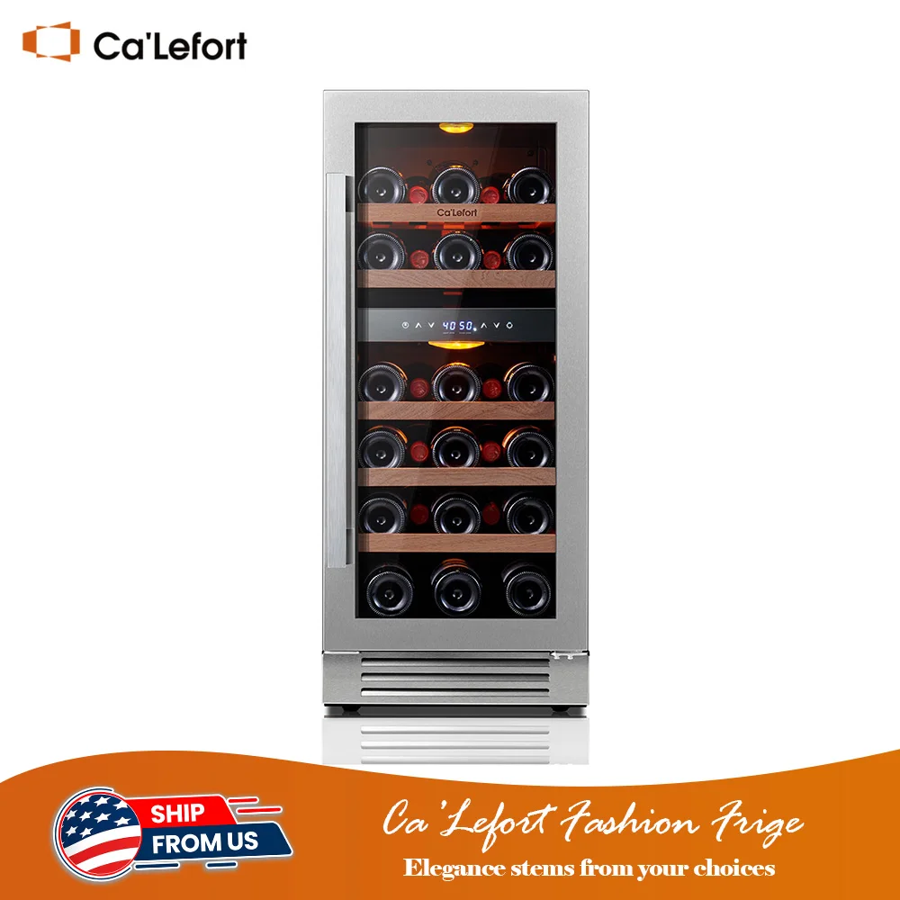 Ca'lefort 85L Ideal Wine Refrigerator Beverage Cooler featuring Perfect Temperature Control & Ample Storage for Optimal Chilling