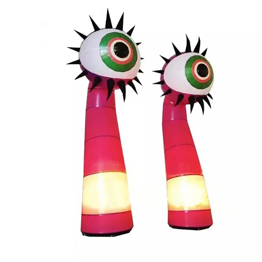 Giant Inflatable Eye Air Blow Eyeball Flower LED Light Halloween Alien Creature Standing Monster for Nightclub Stage Event Decor