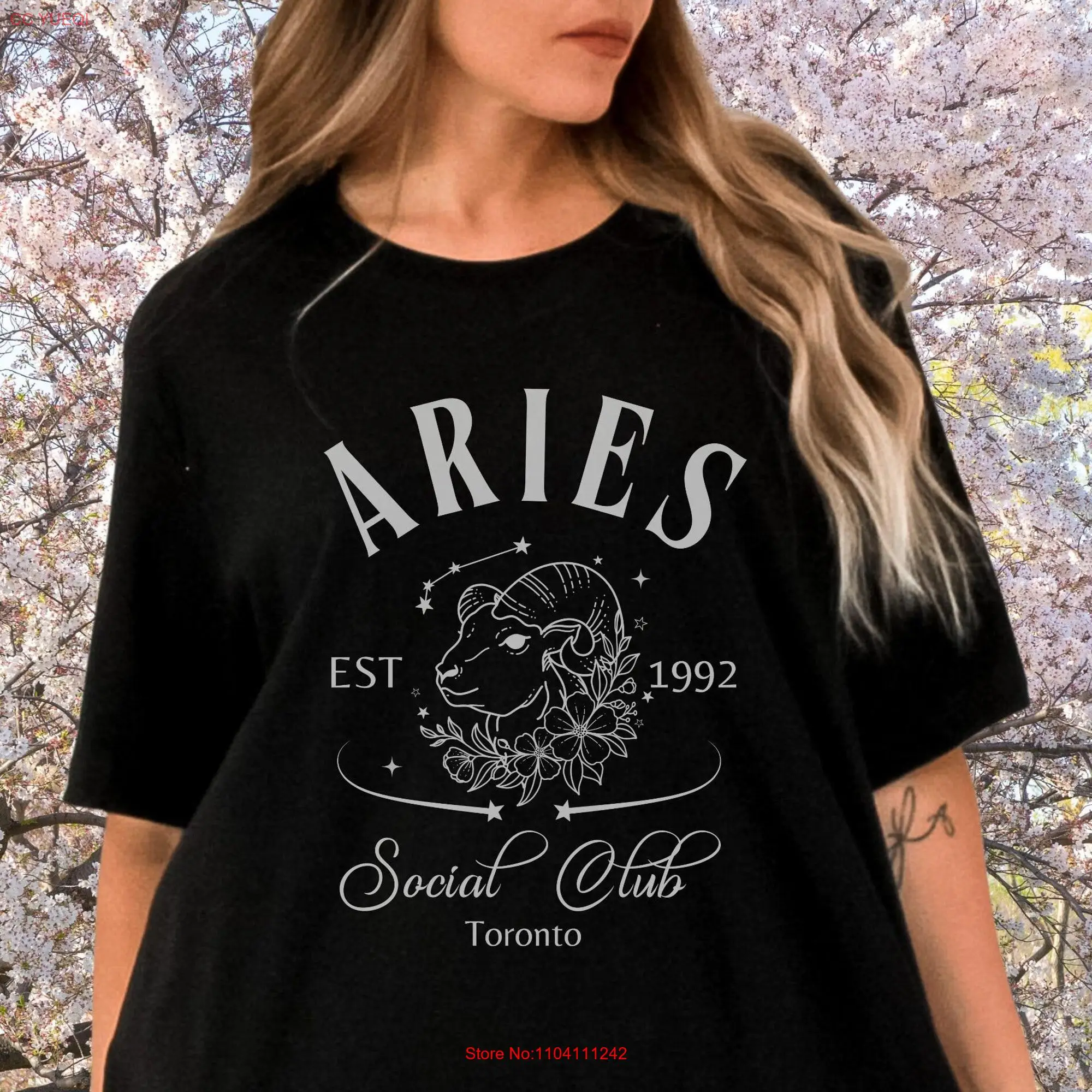 Personalized Aries Birthday T Shirt Zodiac s Sign Astrology long or short sleeves