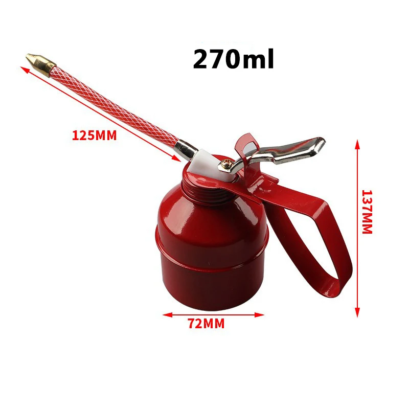 1PC Hand Oil Pot  270ml 400ml Hose Oil Pot Large Capacity Iron Oil Pot  DIY Home Repair of Manual Oil Gun Accessories  Tools