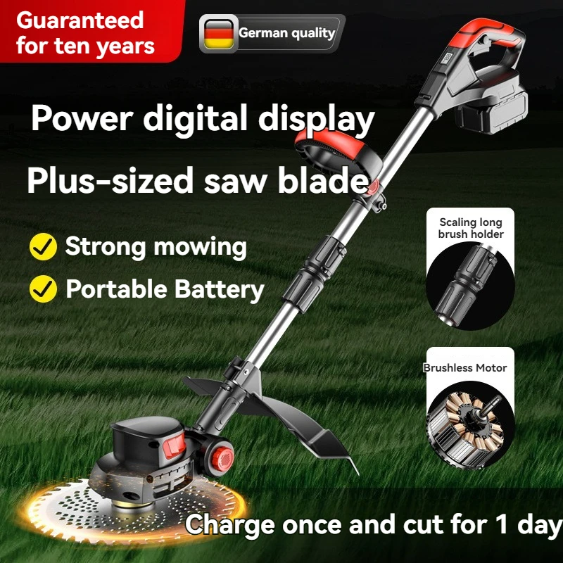 

Cordless Lawn Mower, Battery Powered Weeding Machine, And Lightweight Lawn Mower