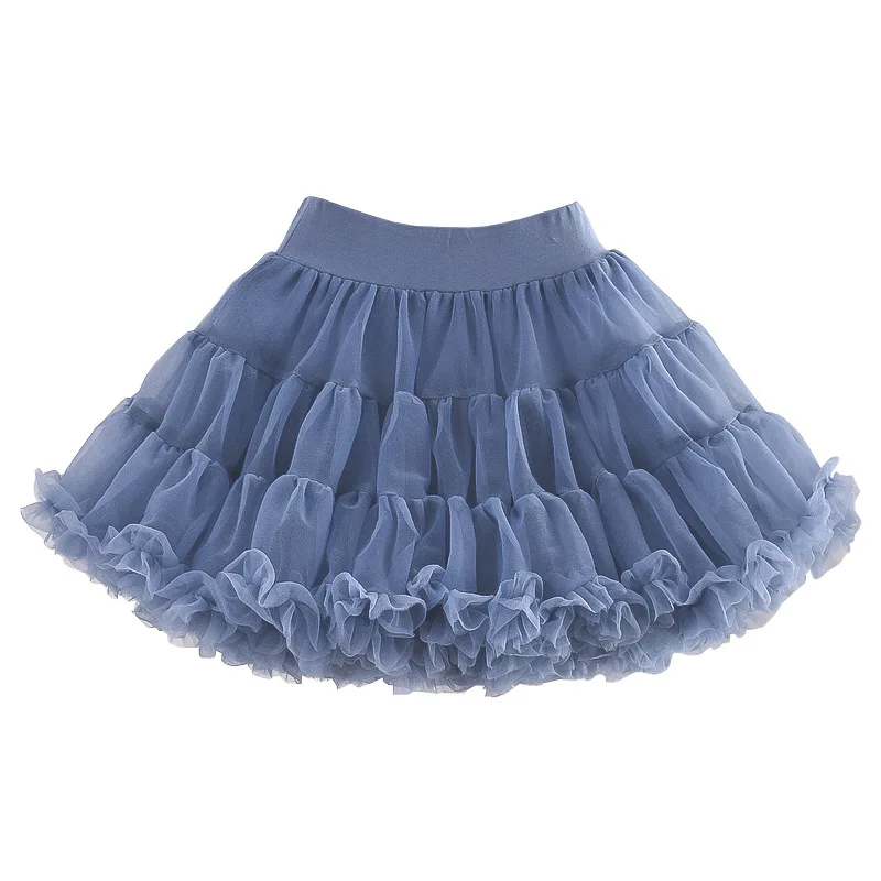 Autumn WInter New Temperament Mesh Tutu Skirt Children's Princess Puffy Skirt Second Generation Plus Fuffy Girls Cake Dress