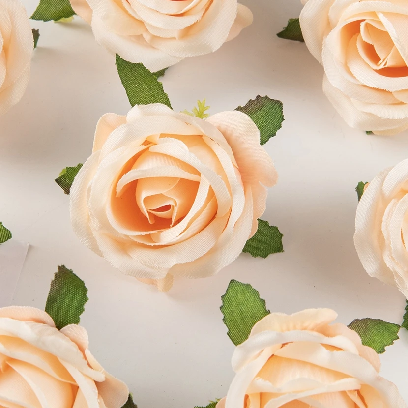 

50/100Pcs Artificial Flowers Silk Rose Home Vases Table Wreaths Wedding Bridal Bouquets Festival Party Garden Diy Gift Box Decor