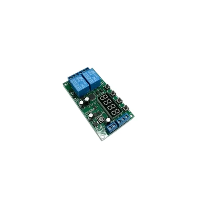 7-30V DC Dual-Channel Delay Timer Relay Module Trigger Pulse Control Cyclic Power-Off Timing 220V AC Switch Board DIY Connect