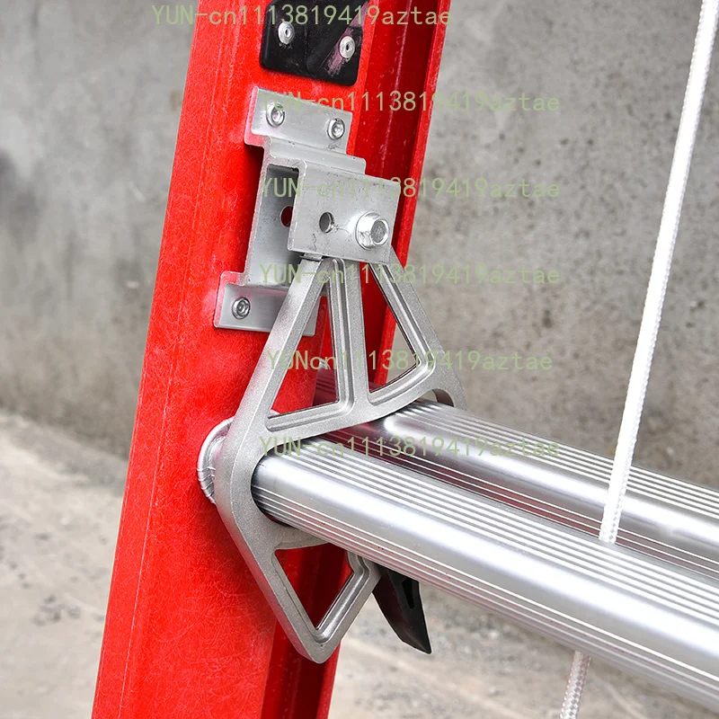 27.5FT 3.0mm Fiberglass Insulated Extension Ladder 150kg For Electrical Work