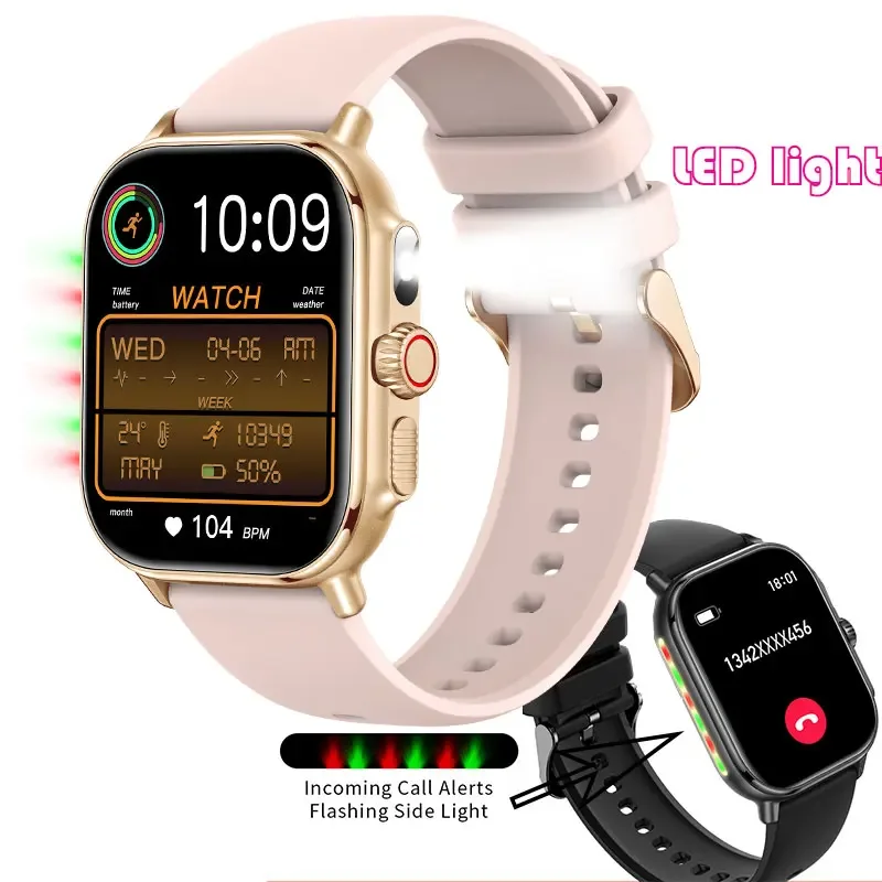 

New Smart Watch 2024 - Men & Women. LED Lights/BT Call. Fitness Bracelet. Heart Rate/Blood Oxygen. for Android & IOS.