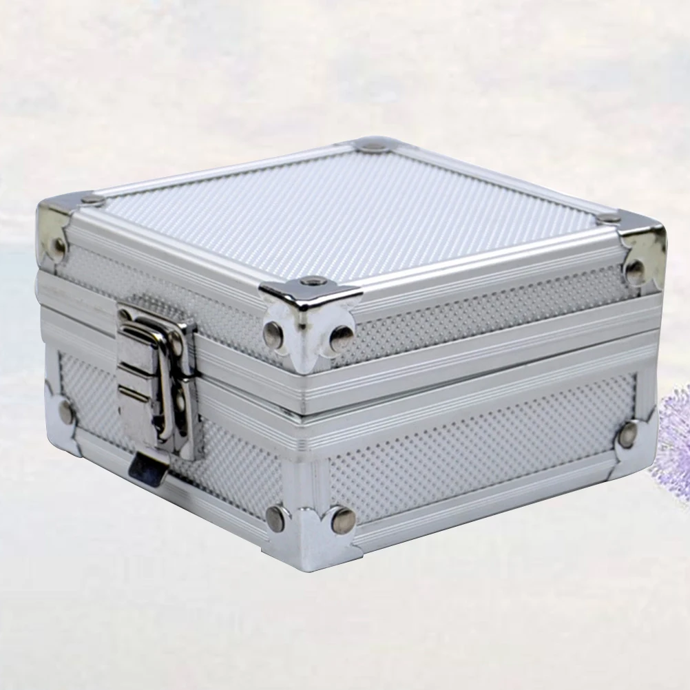 

Aluminum Alloy Box Dustproof Waterproof Storage Container With Sponge Insert For Tattoo Accessories Tools Organizer 110X110X60Mm