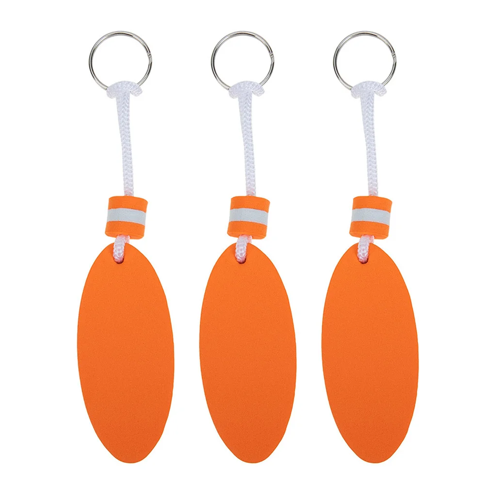 

3pcs Foam Floating Keychain Oval Shape Surfboard Key Ring Buoyant For Boating Fishing Water Sports Outdoor Activities