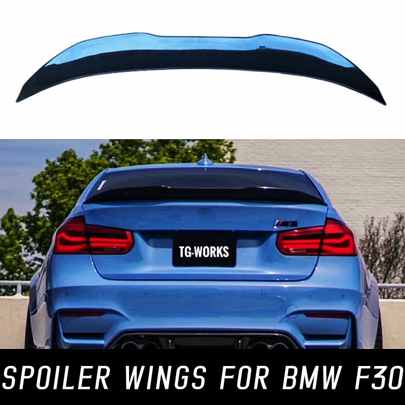 

For BMW 3 Series F30 F31 F35 M4 320i 325i 330i 2013 14 15 16 17 18 19 Carbon Glossy Black PSM Rear Trunk Lid Car Spoiler Wings