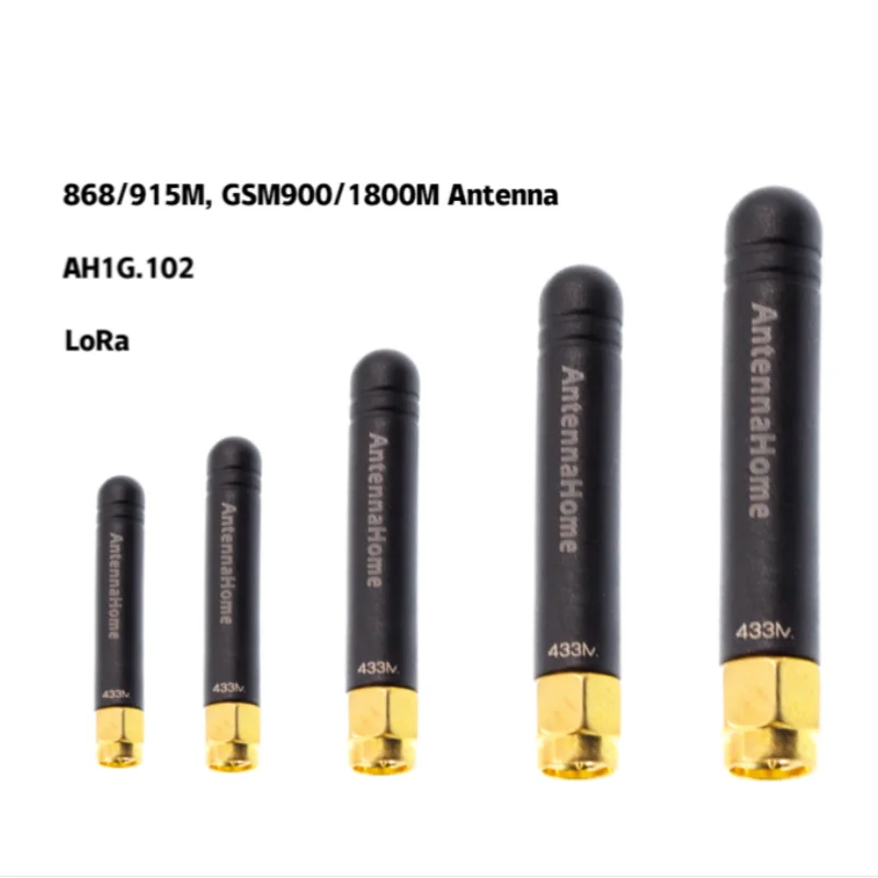 AntennaHome 2pcs 868/915MHz, GSM900/1800M Antenna,H50 Rubber SMA-J  for LoRa  ,GSM/GPRS , NB-NoT  ,ISMTransfer/Reciver AH1G.102