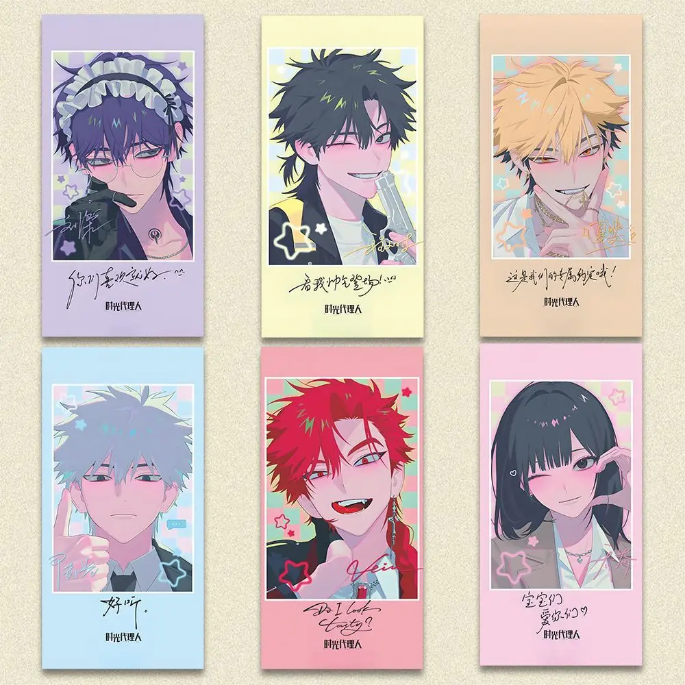A Set of 6 Sheets Anime Link Click Camera Signature Card Vein Qiao Ling Cheng Xiaoshi Lu Guang LOMO Card Photo Collection Gift