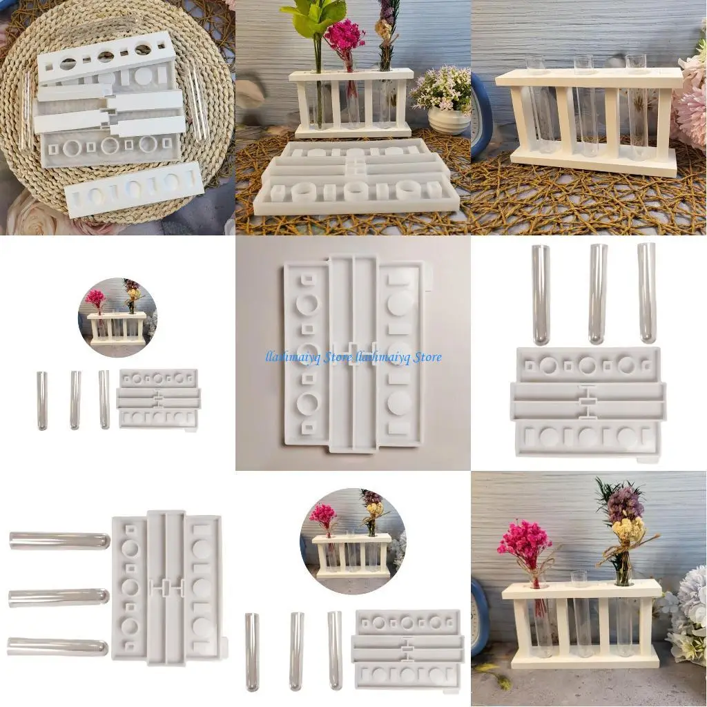 

573B Creative Hydroponic Plant Holder Silicone Resin Mold Plaster Vase Jewelry Mould