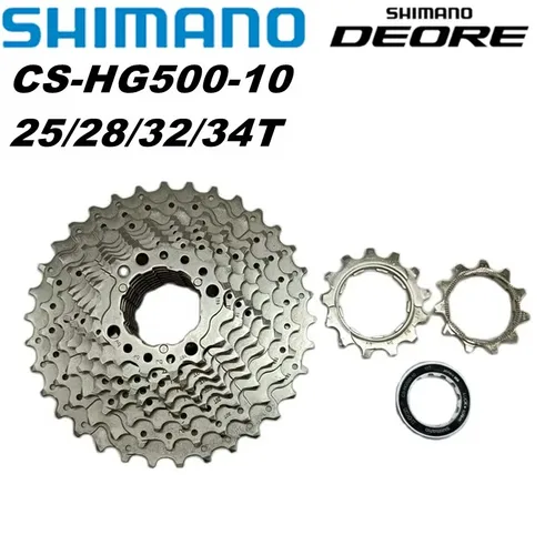 Shimano Deore CS HG500 piñón de Cassette de volante de 10 velocidades CS-HG500 10s 10v 11-25T 12-28T 11-32T 11-34T bicicleta de montaña MTB carretera
