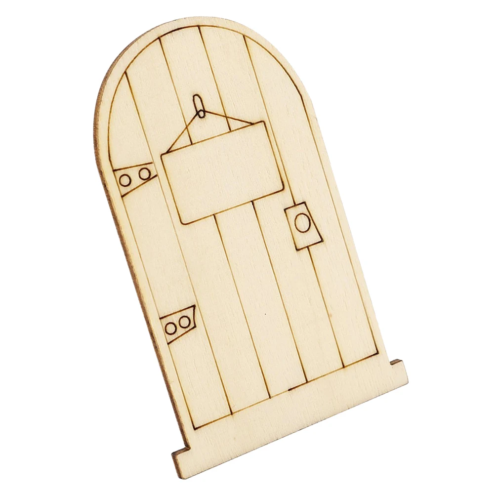 

50pcs DIY Wooden Fairy Doors Unpainted Elf Mushroom Cutouts Craft Art Decor for Home