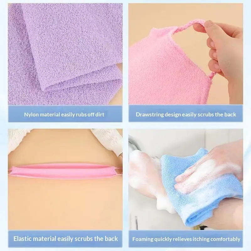 1 Stück Peeling-Badetuch, Dehnbarer Ganzkörper-Waschlappen, Super Saugfähiges Handtuch, Badezimmerzubehör – Detail 11