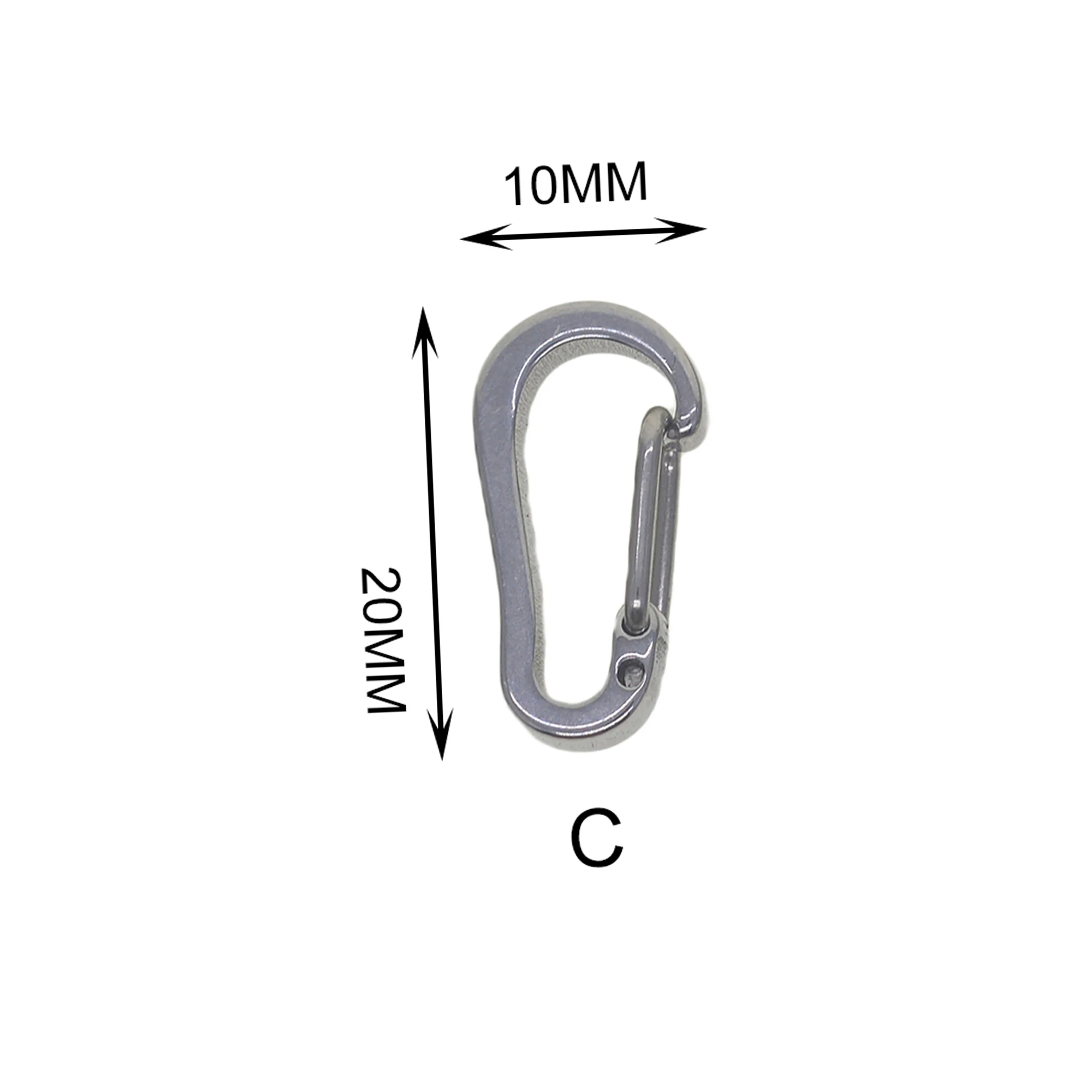 6pcs Mini Stainless Steel Spring Snap Hook Set