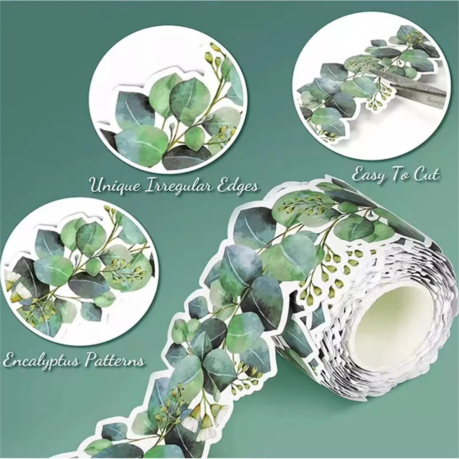 1roll Eucalyptus Border Bulletin Board Paper Bulletin Board Border For Classroom Bulletin Wall Decor Trim Leaf Border Wall Decal