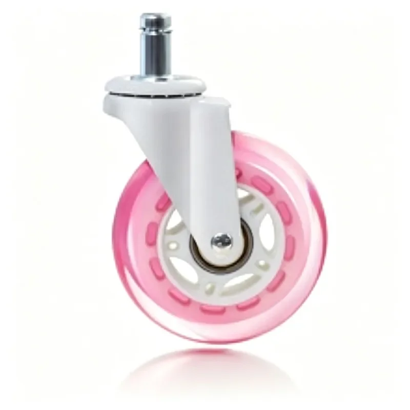 5 Pcs 3 Inch Silent Transparent Wheel Office Chair Universal Steering E-sports Pulley Foot Roller Outlet