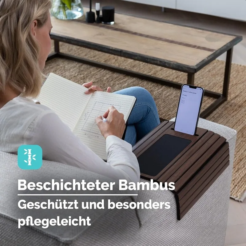 

Sofa Armrest Tray, Table Anti Slip Armrest Storage Device, Telephone Booth Multifunctional Sofa Armrest Tray, Used for Snacks