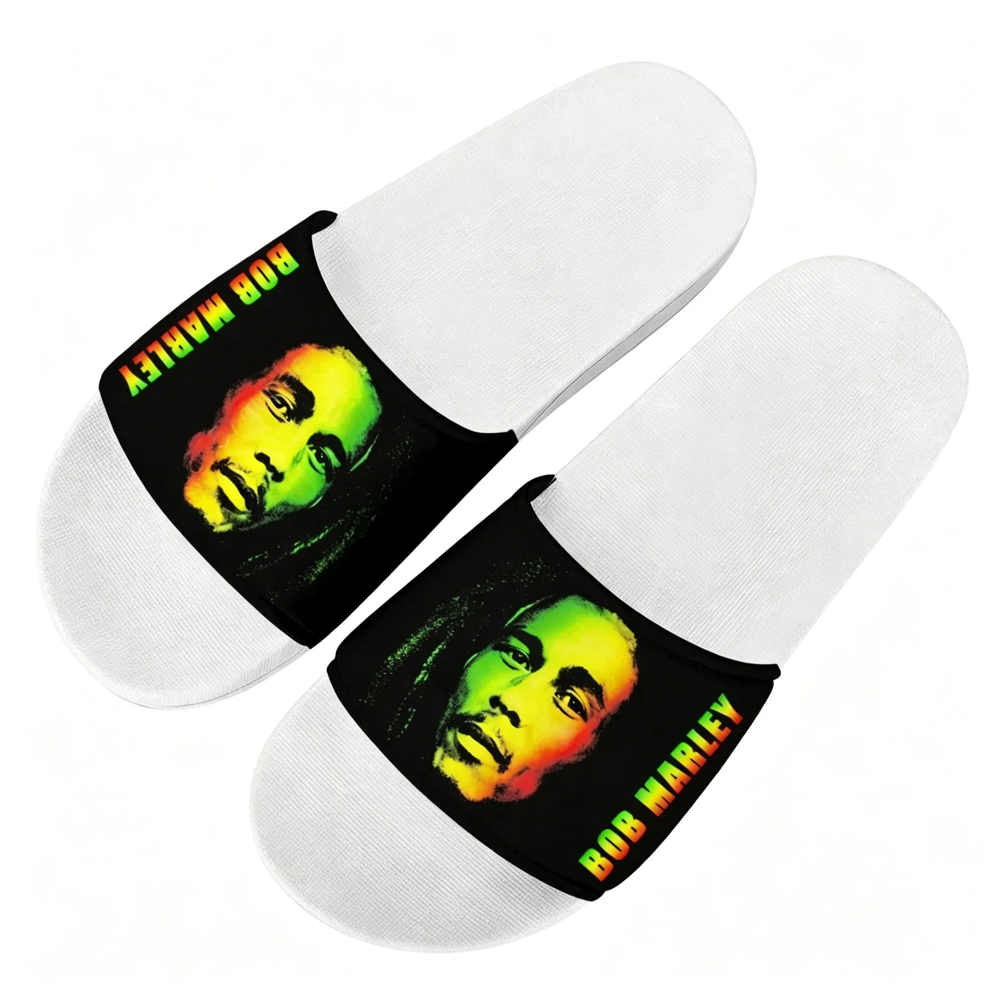 

Bob Marley Reggae Rasta Slippers Home Water Shoes Fashion Women Teenagers Fashion Beach Pool Sandals Custom Made Summer Slipper