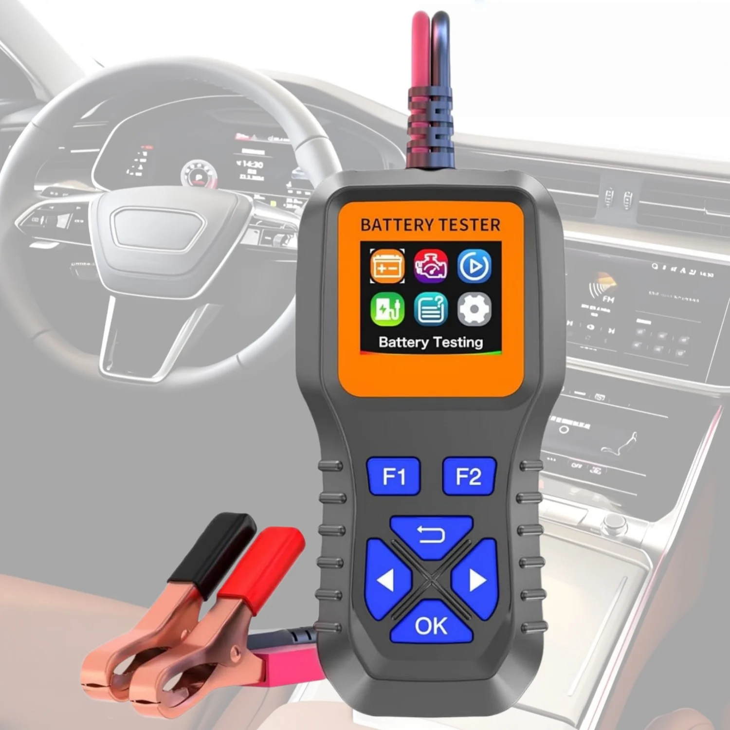 

Automotive Battery Tester - 12V/24V Battery Load Tester for Multiple Vehicles, High Precisions Car Battery Diagnostic Analyzers