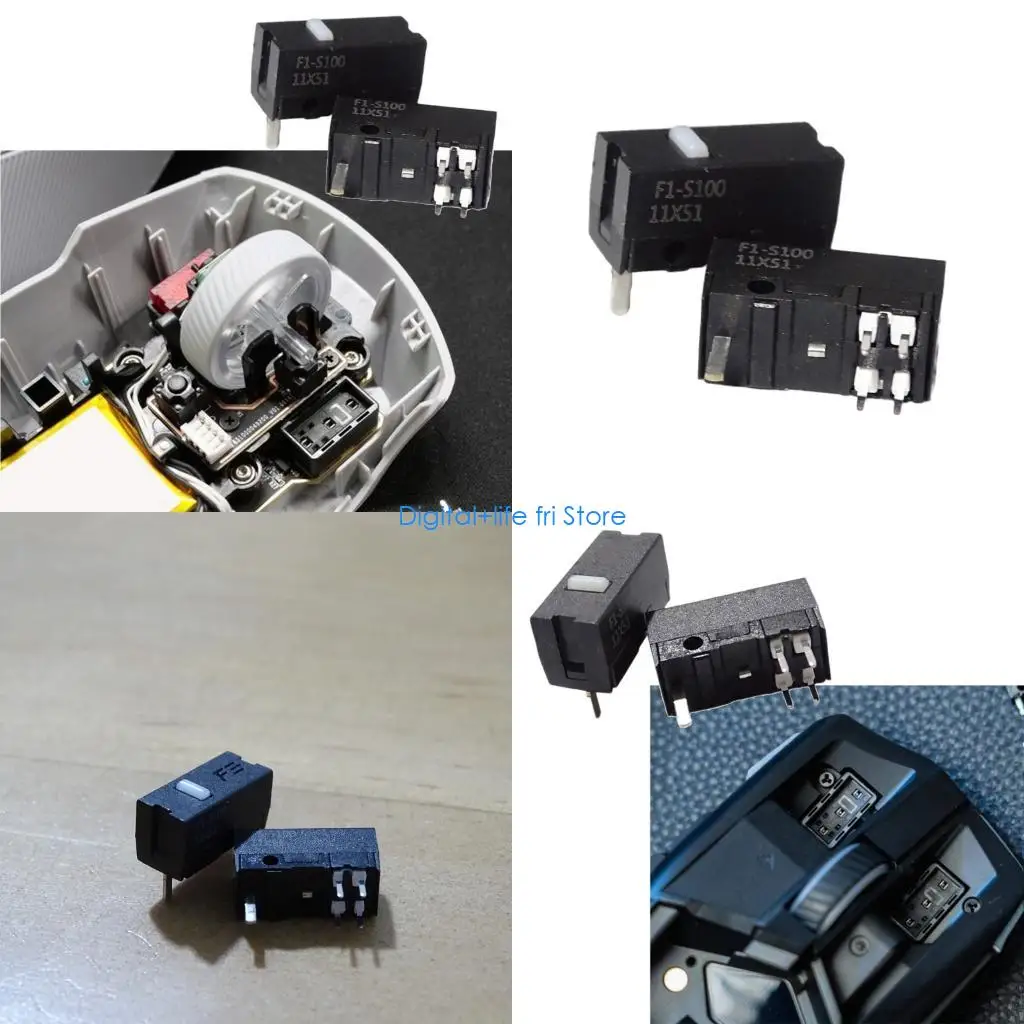 

E06D 2Pcs Opticals Mouse MicroSwitch FE F1S100 for ROG III Point 36K，ROG Chakram Mouse MicroButtons 100 Million Clicks