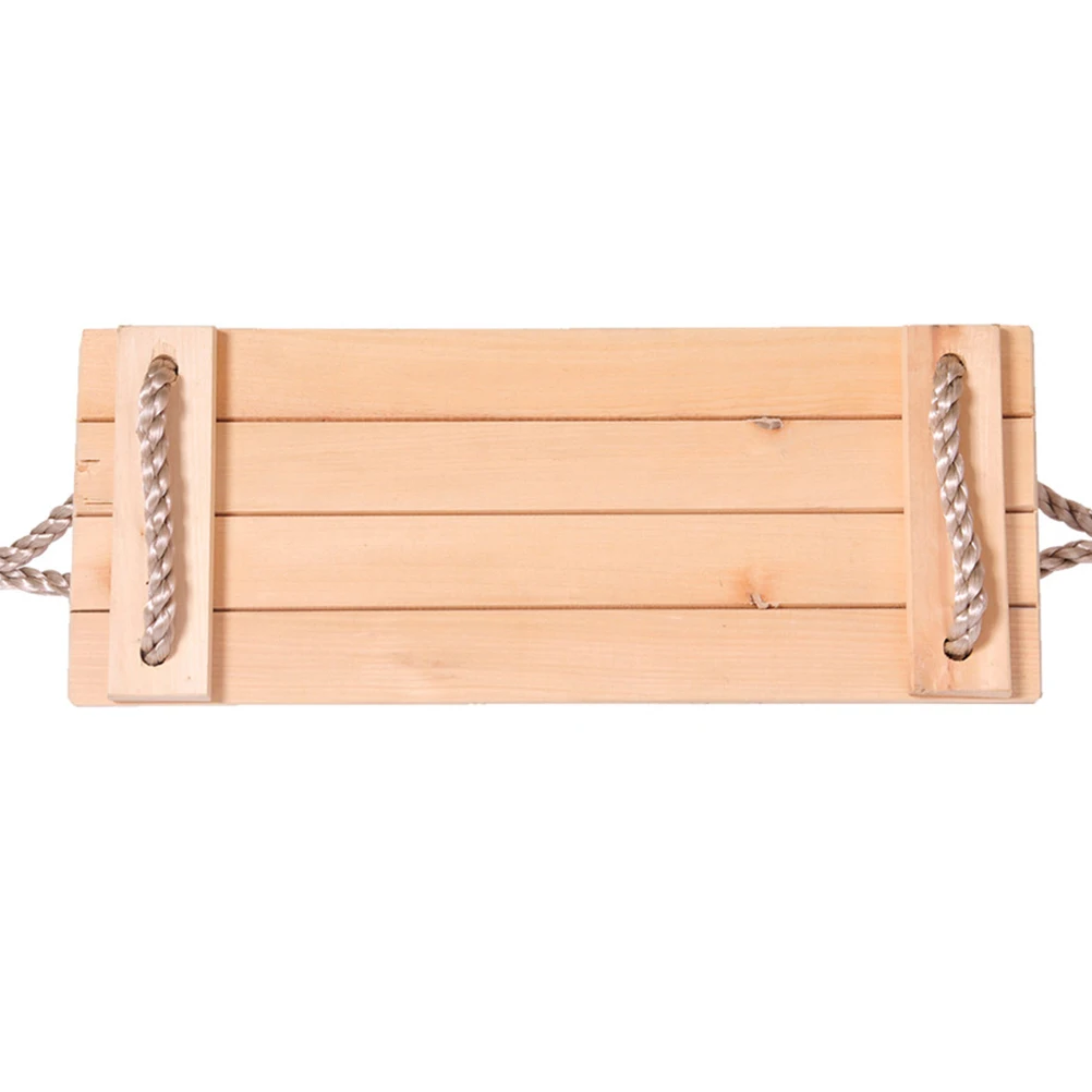

Four-plate Swing Set Hanging Seat Wooden Indoor for Kids Children with Hemp Rope Bamboo