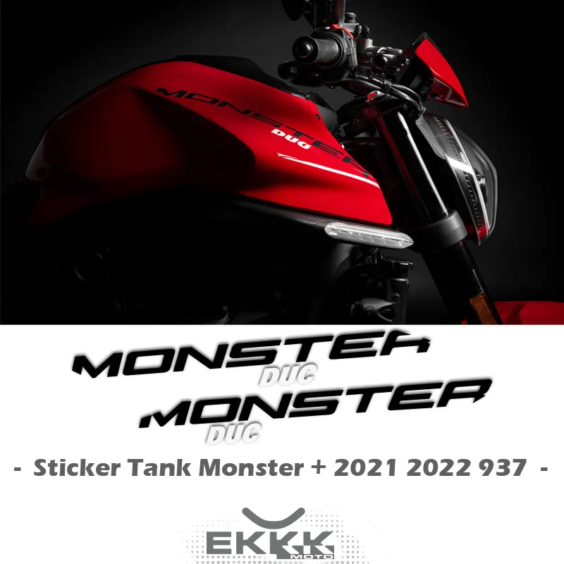 

For Ducati Monster Monster+ Monster937 2021 2022 2023 New Motorcycle Fuel Tank Sticker Decal Monster LOGO 4381E431AC 4381E431AB