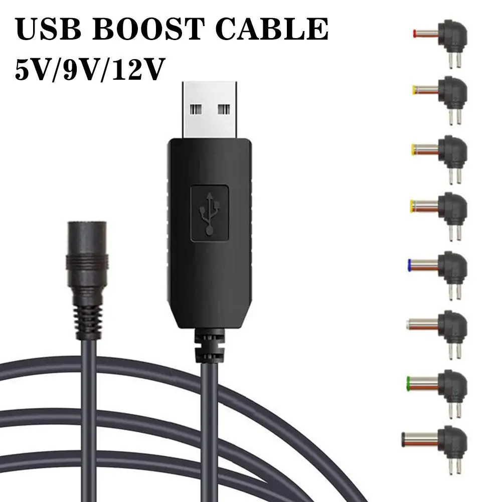 Cable de alimentación USB a DC de 5V a 12V, adaptador de ordenador, accesorios de Audio para coche