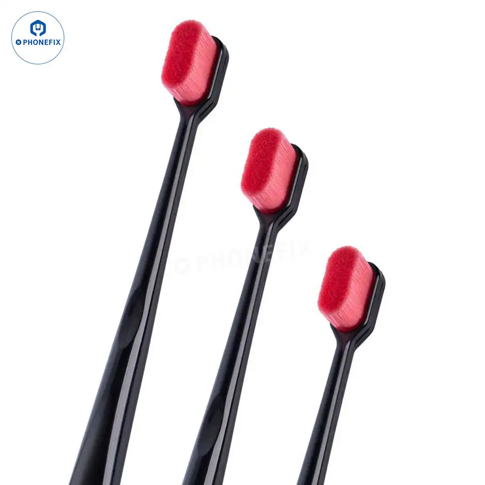 YCS Cleaning Brush High-density Doft PBT Fiber Bristles Motherboard Phone PCB CPU IC chips Glue Removal Polishing Repair Tools