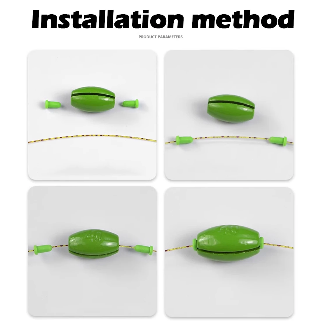 FishTrip 10 قطع من غطاسات قبضة مطاطية لصيد الأسماك وملحقات طرفية الوزن