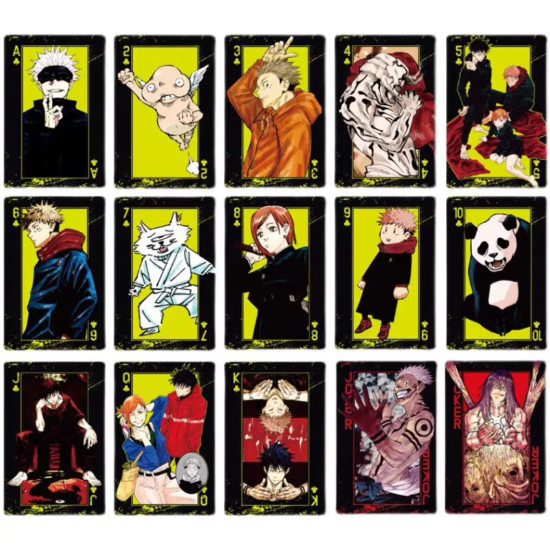 54 sztuk Jujutsu Kaisen Satoru Gojo anime peryferyjne karty do gry kreatywna rodzinna impreza rozrywka gra planszowa karty zabawki prezenty